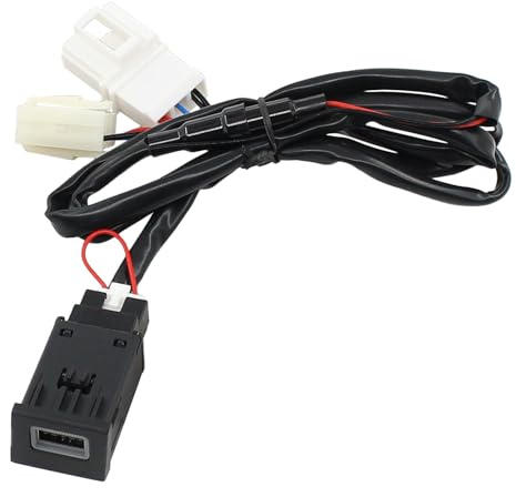USB Ladegerät Buchse mit Kabelbaum Armaturenbrett Steckdose USB Ladesteckdose Einbaubuchse Schnellladegerät USB Adapter Kabel für Transporter T6.1 Caravelle T6 Multi-Van T6 Transporter T6 2015-2024