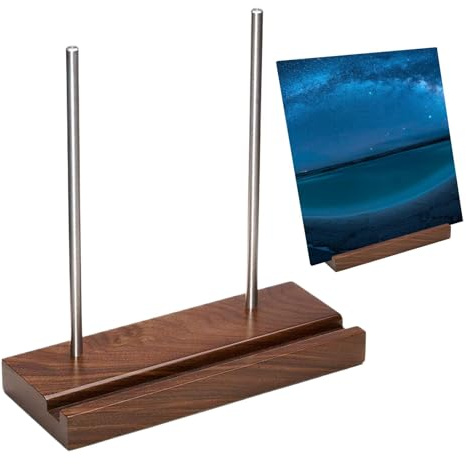 Hogvinnatil Schallplattenständer 20x9x20cm Wood Plattenhalter Vinyl Schallplatten Aufbewahrung Aufzeichnungstabelle Display Album-Präsentationsständer Minimalistisches Und Elegantes Design