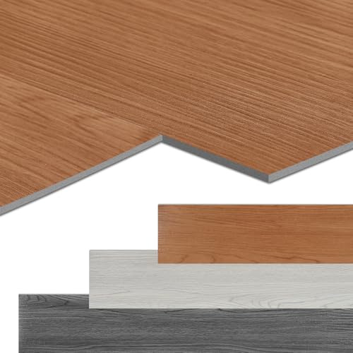 Jopassy PVC-golvbeläggning självhäftande, vinylgolv ca 12,5 m² 90 kakel, halkfri vattentät, golvplattor 91,5 x 15,2 cm laminatgolvbrädor, vinylplattor för golvvärme, träbrun