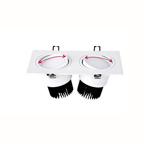 ZVALIEVYE Faretto da Incasso a Led Quadrato ad Angolo Integrato Nel Soffitto/Luce Bianca/60W/Luce Bianca/40W