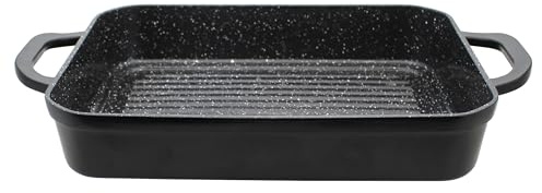 ELO Rechteckbräter Belugo 41 cm, Aluguss - Induktion, antihaft | Grillboden, kratzfeste ELODUR® Select Antihaftversiegelung, backofenfest, spülmaschinengeeignet