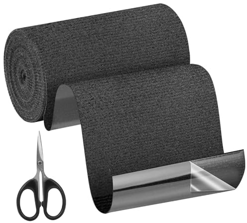 Gewebe-Reparaturband selbstklebend10cm x 2m,für Autositz Reparatur,Cabrio Verdeck Reparatur Set,Segeltuch,Markise,Möbel,Zelt,wasserdicht,Waschbar,zuschneidbar,strapazierfähig & schwarz,inkl.Schere