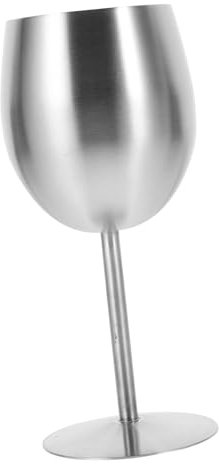 PartyKindom Copa de Vino Tinto Elegante y Resistente 330 Ml de Acero Inoxidable Copa Irrompible para Fiestas y Cumpleaños para Cócteles y Brandy