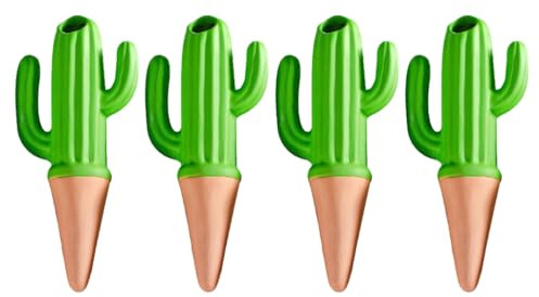 Kalttoy Lot de 4 globes d'arrosage automatique en forme de cactus
