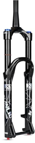 LHHL Forcella ad Aria for Bici ASSE 15mm x 100mm conica da 1-1/2 Forcella Anteriore for Bicicletta Regolazione del Rimbalzo Corsa 140 mm Adatta for Mountain Bike/Bici da Strada(Manual,27.5inch)