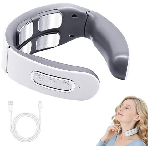 WYOSMALL Collo originale con modulazione biologica Neuro-Neuro-modulazione, 6 modalità e 9 intensità, terapia termica a 42 °C, impulsi elettrici contro dolore e tensione