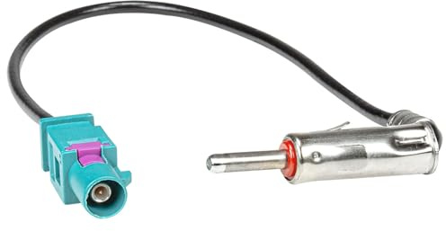 tomzz Audio 1500-080 Fakra (M) Antennenadapter Stecker auf 90 Grad DIN (M) Stecker kompatibel mit Audi BMW Citroen Dacia FIAT Ford Opel Mercedes Peugeot Renault Seat Skoda VW