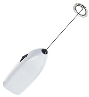 Mini frullatore elettrico for schiuma di latte, frullatore for caffè senza fili, sbattitore for uova portatile, utensili da cucina(White)
