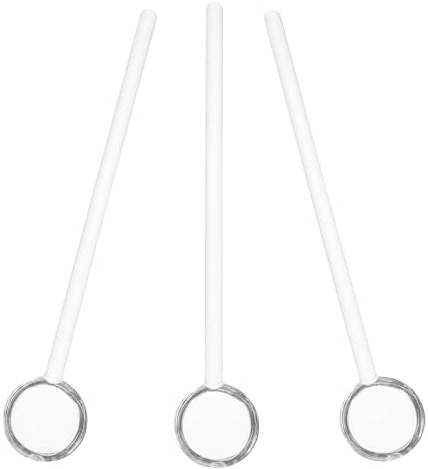PACKOVE 3 Cucharas Pequeñas de Vidrio para Café Espresso y Té, Cucharillas Mezcladoras Mini de 6.1 Pulgadas, Utensilios para Yogur y Bebidas Frías, Accesorio Versátil para Reutilizable
