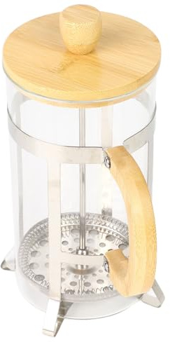 Stylebest Cafetera de Prensa Francesa de Vidrio de Borosilicato de Primera Calidad con Asas de bambú para el Hogar 1000ml