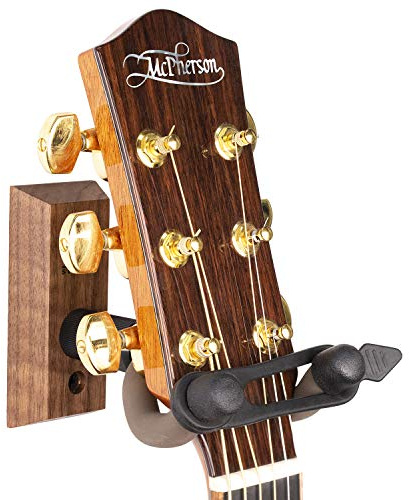 String Swing Guitar Wall Mount Hanger with Keeper Strap- Electric Acoustic and Bass Guitars CC01K-BW
