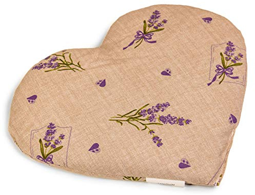 Coussin aux graines de groseille en forme de coeur environ 30x25cm - Champêtre romantique - Coussin thermique aux graines| Bouillotte sèche| Un cadeau charmant