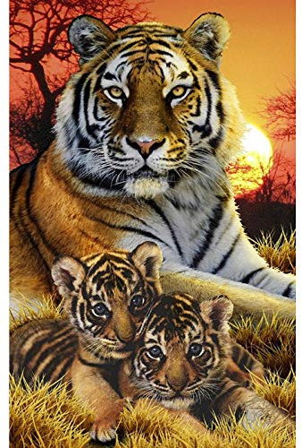 DIY en bois puzzle geant bois adulte Tigre bête 1000 pieces Décor de tigre cadeau maison tigres paysage familial Image de décor de chambre cadeaux de Noël