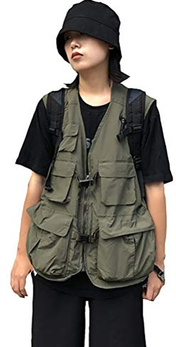 Daoba Uomo Donna Gilet da Pesca da Caccia Multi-Tasche per Escursionismo Fotografia Lavoro All'aperto Viaggi Giornalista Gilet