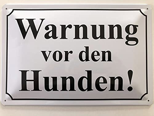 Metallskylt 20 x 30 cm varning för hundar varningsskylt tskylt
