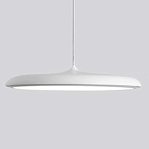 ZHRENXN Candelabro redondo moderno y simple, lámpara colgante LED con atenuación de tres colores, luz colgante empotrada en forma de platillo volante de colores, accesorios de iluminación para restaur