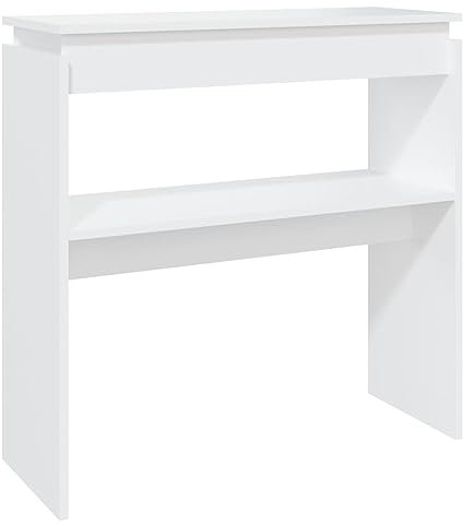 vidaXL Konsolentisch Konsole Beistelltisch Flurtisch Sideboard Ablagetisch Wandtisch Frisiertisch Schminktisch Weiß 80x30x80cm Holzwerkstoff