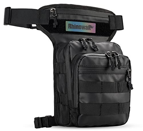 Rhinowalk Motorcycle Drop Leg Bag Fanny Pack Waist Hip Bag Shoulder Bag Thigh Packs for Outdoor Travel Fishing Hiking Cycling