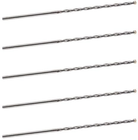 Rennie Tool - 5pcs 6mm x 200mm Long TCT Masonry Drill Bit Set | For Concrete Brick Porcelain Ceramic Tile Plastic Wood Etc. Tungsten Carbide Tipped Masonry Drill Bits
