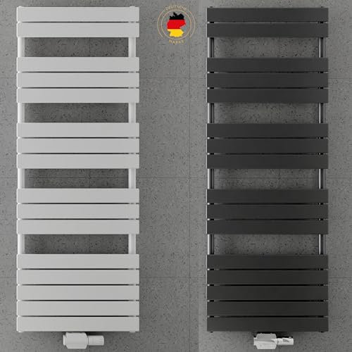 MC Heat ® Premium Badheizkörper 500x1200 mm - Handtuchwärmer in Weiß - Paneelheizkörper für Mittel- und Seitenanschluss