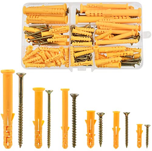 DODUOS 150PCS Wall Plugs and Screws Set for Brick, Concrete, Drywall - M6/M8/M10 Masonry Fixings