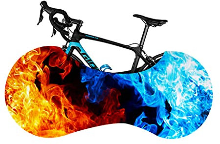 MEETOZ Bicycle Wheel Cover, Anti-dust Indoor Bike Storage Bag, Bike Wheel Cover Washable High Elastic Tire Package Road MTB Protective Gear Garage for Tires of 26-29 Inches (B)