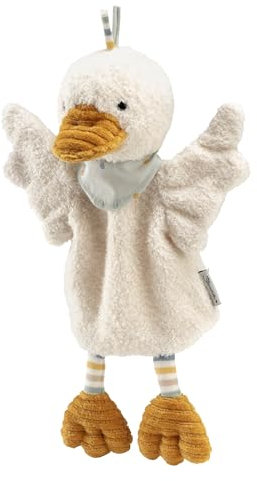 Kinder Handpuppe Ente Edda Lou, weiches Spielzeug für Kasperle Theater, erstes Rollenspiel und zum Geschichten erzählen