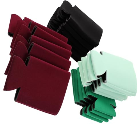 MAGICLULU 20piezas Fundas De Neopreno Cubre Latas Cerveza Aislantes Para Botella Colores Plegable Camping Barbacoa Playa Picnic
