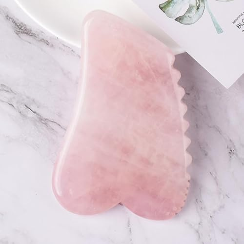Rosenquarz-Kamm, Sägezahn, Gua-Sha-Werkzeug, Massagekopf, Körper, Gesicht, Stein, Kristall, Kratzbrett, Massagegerät