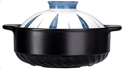 Pentola per stufato in terracotta Pentola per porridge Casseruola in ceramica Pentola per zuppa Pentola per riso Grande pentola per stufato per uso domestico Resistente alle alte temperature Grande c