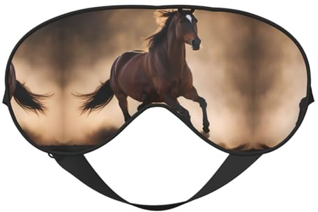 Schlafmaske mit laufenden Pferden, verdunkelnde Augenmaske zum Schlafen, Komfort-Schlafmaske für Reisen, Meditation, Nickerchen