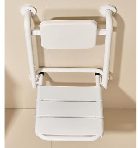 KTLSHY Duschhocker klappbar wandmontage, Duschklappsitz für wandmontage Edelstahl Duschstuhl Hohenverstellbar Duschhilfe Duschsitz Rutschfester für Schwangere, Senioren, Behindert