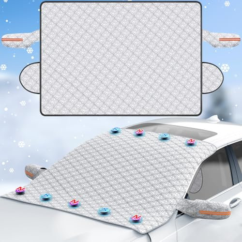 Axinyijia Copri Parabrezza Auto Ghiaccio 160x120 cm, Telo Copri Parabrezza Auto Antigelo, Copertura Invernale per Parabrezza Auto Contro Neve, Ghiaccio, Gelo, Polvere