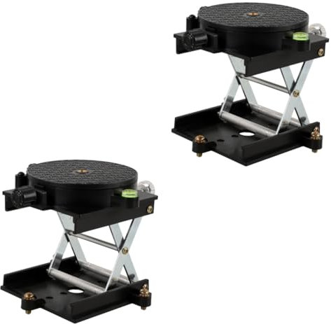 jojofuny 2 Stück Hebebühne Hebebühne Ständer Hebebühne Labor Hebebühne Tisch Labor Hebebühne Labs Jack Labor Scherenhebebühne Nivelliermaschine Teile Halterung Kunststoff Schwarz