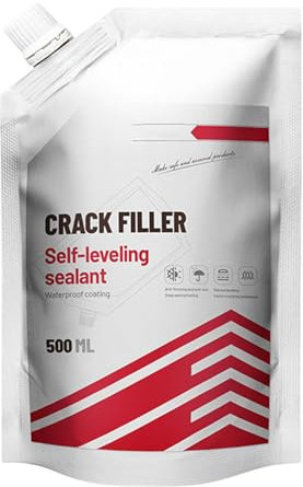 Filler di crack in cemento, sigillante per riparazione di piastrelle incrociate da 500 ml, riempimento per crack asfalto in cemento, riempimento per giunti a marciapiedi, patch di asfalto