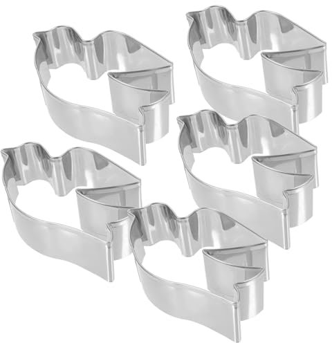 IMIKEYA Tagliabiscotti in Metallo a Forma Di Piccione 5 Pezzi, Set in Acciaio Resistente Per Biscotti e Fondente, Stampi Per Dolci Fai Da Te Per Cottura e Pasta Polimerica