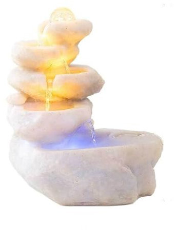 Fontana da interni Feng Shui Decorazione a cascata for fontana con ruscello, roccia, acqua circolante, scrivania, ufficio, soggiorno Home Fontana