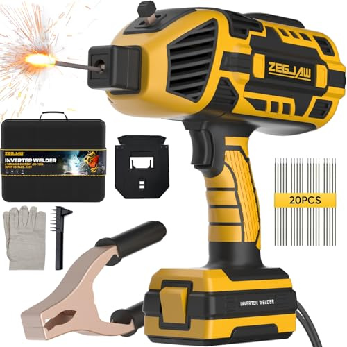 ZEGJAW Welding Machine Portable,110V ARC Handheld Electric Welder Gun with IGBT Inverter 5 Variable Current Adjustment, Fits for 3/64-1/8 Wire Rods