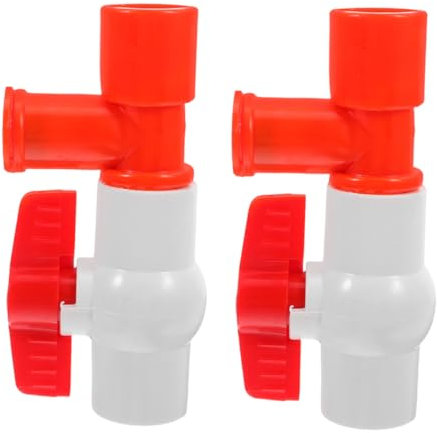 HANABASS 2Pcs Poultry Waterer System Part Pressure Regulator Float Control Valve for Water Line Easy to Install Compatible with Various Systems