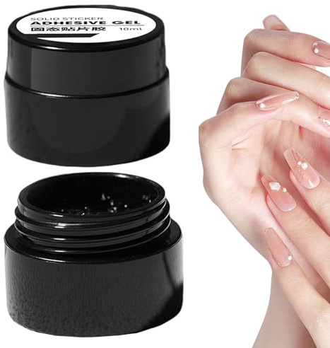 Gel duro transparente para uñas, gel de pegamento sólido para uñas,Pegamento de de adherencia fuerte y larga duración de 10 ml para postizas | Gel de pegamento de sólido para puntas de