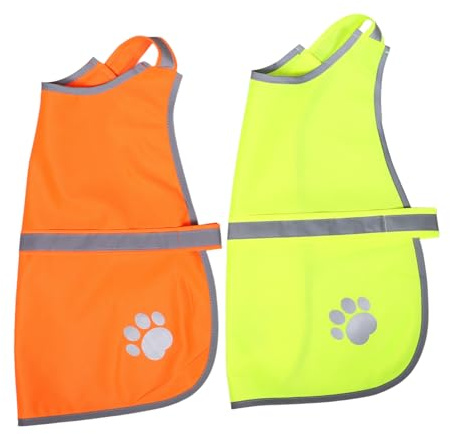 ibasenice 2piezas Chaleco Reflectante para Perros De Seguridad Chaqueta Fluorescente De Material Reflectante para Paseos Nocturnos y Actividades Al Aire Unidades