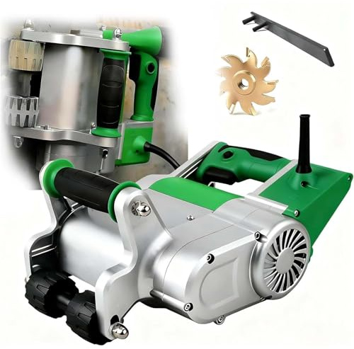 CUTANGELAR 1100 W elektrisk väggspårskärmaskin, betongskärande spårskärmaskin, 25 mm och 35 mm blad, bärbar design med verktygslåda för att skära väggar(Green)