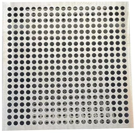 MMXYNXYD Grille Caniveau Carrée en Acier Inoxydable, Couvercle Anti-Obstruction Douche et Sol pour Salle de Bain et Cuisine, Plaque Perforée Facile à Installer(10cm/4in)