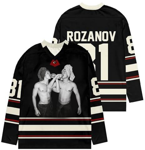 Heated Rivalry Hockey Jersey 81 24 Hollander Ilya Rozanov Heated Rivalry Merch Unisex Vneck Long Sleeve Sweatshirt Sport Shirts for Fans 11-Black XXL