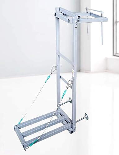 Outil d'installation de climatiseur portable – Échelle murale réglable avec dispositif de levage lourd pour installation et réparation d'unité de climatisation extérieure