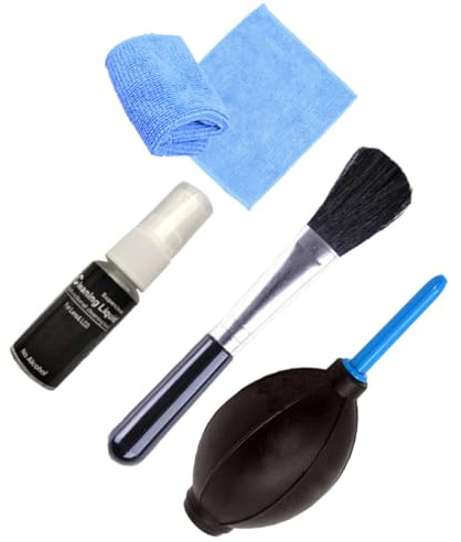 Tofficu 4pièces Nettoyage Écran et Ordinateur Aspirateur à Poussière Brosse Nettoyante Liquide Nettoyant Chiffon Microfibre pour Clavier Écran Smartphone Ordinateur