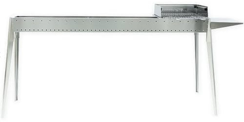 lisa Cuoci Arrosticini a Carbone 160 cm con Barbecue Luxury Miami Grill 1200+400
