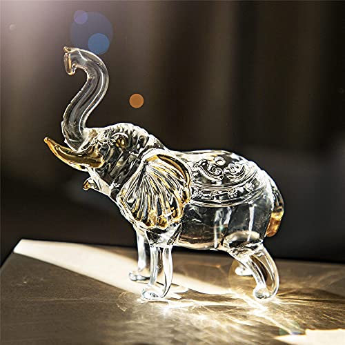 Crystal Thai Elephant Figurine Raised Trunk Table Centerpiece Home Decor