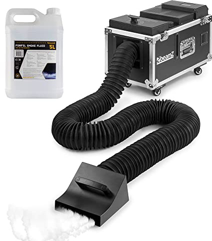 Power Dynamics BeamZ LF1500 Professional Low Lying Fog Machine with Smoke Fluid - DMX Compatible Floor Fogger for Weddings, Stage Performances, Events, Theatre Effects and Halloween Decorations