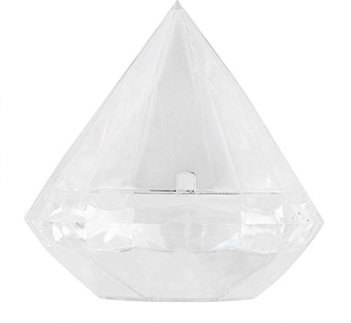 Kuuleyn Bonbonbox, rautenförmige Pralinenschachteln, 12 Stück Hochzeit Party Home Diamantform transparenter Kunststoff Glück Pralinenschachtel, Geburtstagsfeier Dekoration